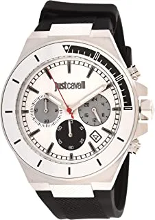 Just Cavalli Sport Men's Silver Dial Silicone Analog Watch - JC1G139P0015