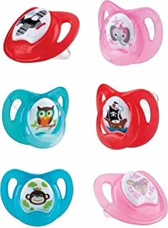 Nuby Comfort Ortho Soother/Pacifier For 0-6 Months Babies 2-Pieces, Red