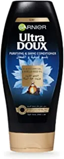 Garnier Ultra Doux Black Charcoal And Nigella Seed Oil Purifying With Shine Conditioner, 400 Ml