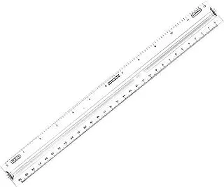 Roco Triangular Plastic Ruler, 30 cm Size, Clear, RQ-10833