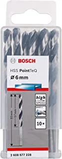 BOSCH - HSS Pointeq twist drill bit, 6.0 mm, 10 pieces, used for metal, drill/driver accessories
