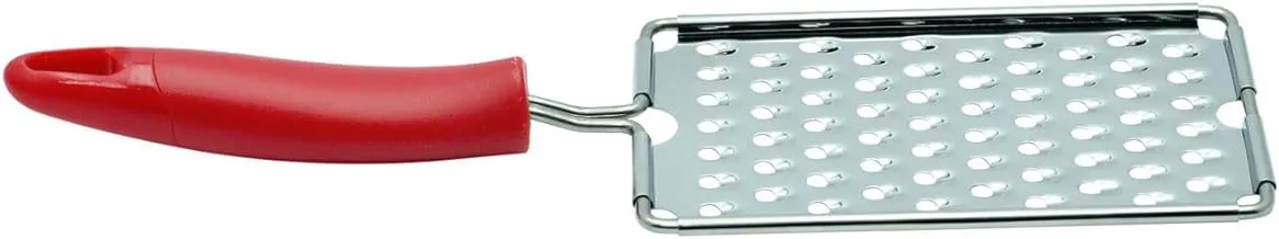 Raj Stainless Steel Grater in Red Handle, 13 cm, RRG0001, Vegetables Grater, Cheese Grater, Chocolate Grater, Ideal For Home Kitchen & Hotel