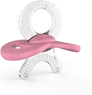 Nuvita Silicone Teether Form 3 month, Pastel Pink