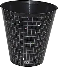 Decorated Trash Can - Medium Size, Squares Style, 10Lq-Pot