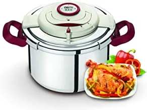 TEFAL Pressure Cooker | Clipso + Precision 8 L | Stainless Steel | All heat sources including induction | Foldable Handles for easier storage | Made in France | 2 Years Warranty | P4411462