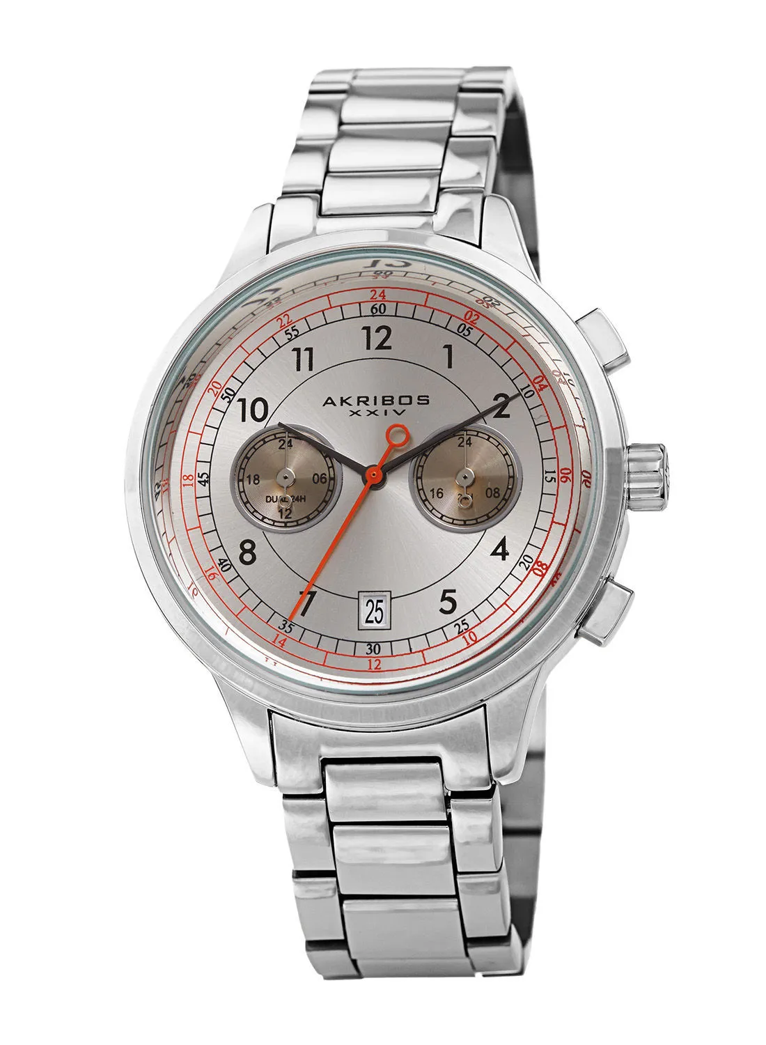 Akribos XXIV Stainless Steel Chronograph Wrist Watch AK1071SS