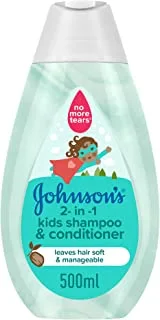 Johnson's 2-in-1 Kids Shampoo & Conditioner, 500ml
