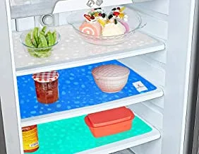 Kuber Industries Multipurpose Mats|Refrigerator Mat|Drawer, Cabinet Mats|Water Proof Anti-Slip Mat|Pack of 3|MULTI