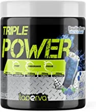 Laperva Triple Power Pre-Workout - Explosive Energy, Focus, and Performance Booster with Beta-Alanine, Creatine, and BCAAs - Enhance Stamina and Muscle Growth (Blue Raspberry, 30servings)