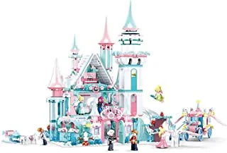 Sluban Girl's Dream Series - Ice Castle Building Blocks 1324 PCS with 9 Mini Figures for Age 6+ Years Old