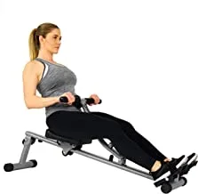 Sunny Health & Fitness Compact Adjustable Rowing Machine with 12 Levels of Adjustable Resistance with Optional SunnyFit® App Enhanced Bluetooth Connectivity