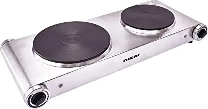 Nikai 2500W Double Electric Hot Plate with Power Indicator Light| Model No NKTOE5N2 with 2 Years Warranty