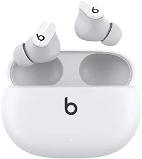 سماعات Beats Studio Buds True Wireless إلغاء الضوضاء - إلغاء الضوضاء النشط ، تصنيف IPX4 سماعات مقاومة للعرق متوافقة مع Apple و Android ، ميكروفون مدمج بتقنية البلوتوث من الفئة 1 ، أبيض