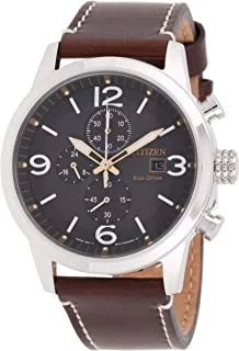 Citizen Mens Solar Powered Watch, Chronograph Display And Leather Strap - Ca0618-26H