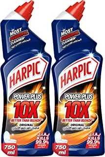 Harpic Original Power Plus 10X Most Powerful Toilet Cleaner, 750ml, Pack of 2