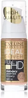 EVELINE IDEAL COVER FULL HD MATT AND COVERING FOUNDATION NO 208 SAND 30ML
