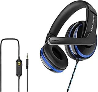 Ovleng OV-P4 USB Headphone for PC and PlayStation, Black and Blue, Wired