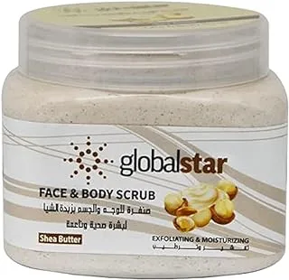 Global Star Shea-Butter Face And Body Scrub, 500 ml, Multicolour