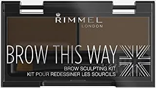Rimmel London Brow This Way Eyebrow Sculpting Kit - Dark Brown