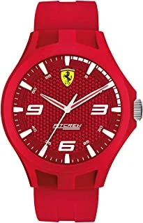 Scuderia Ferrari Pit Crew Men'S Red Dial Watch 0830677, strap