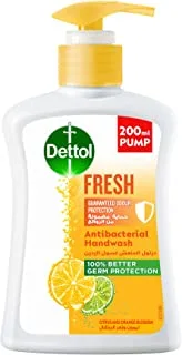 Dettol Fresh Hand Wash Liquid Soap Pump for Effective Germ Protection & Personal Hygiene, Protects Against 100 Illness Causing Germs, Citrus & Orange Blossom, 200ml (Pack of 1)