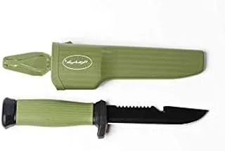 الرماية سكينة خارجية من الفولاذ الذي لا يصدأ بغطاء أخضر
