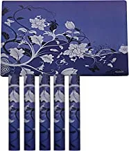 Kuber Industries PVC 6 Pieces Dining Table Placemat Set (Blue) -CTKTC28949 Standard