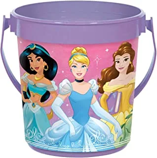 Amscan Disney Princess Blue And Pink Party Favor Container, 4 7/8 Inches H X 4 3/8 Inches D, 262357