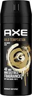 Axe gold temptation deodorant and body spray for men, 150 ml