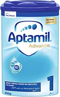 Aptamil 1 Infant Formula Milk, Stage 1, Milk Powder for Infants from 0 to 6 Months, 900 g