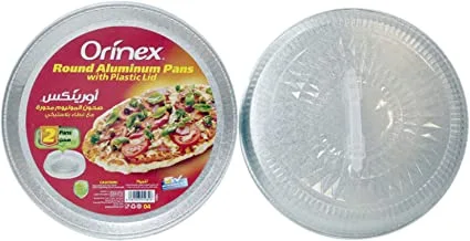 Orinex Round Pans With Plastic Lid , 2 Pcs - Multi Color
