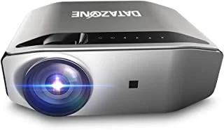 Datazone HD Home Projector 3800 Lumens, LED Projector for Home Theater Video, Support 1080P, dlna push, Mobile phone Miracast function, big screen up to 200 inch,2 HDMI SD Card Slot USB VGA, Built i