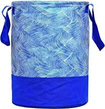 حقيبة غسيل قماشية مقاومة للماء بطبعات Fun Homes Laheriya ، تخزين الألعاب ، منظم سلة الغسيل 45 لتر (أزرق)