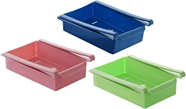 كوبر إندستريز 3 قطع بلاستيك للثلاجة وأرفف تخزين للثلاجة (متعدد الألوان) - CTKTC30724
