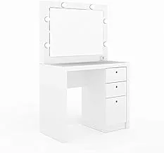 Tecnomobili Dressing Table With 3 Drawers, White, Pe2010