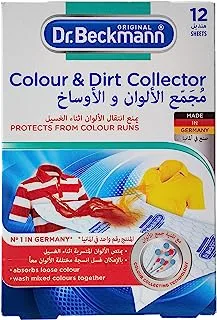 Dr.Beckmann Original Colour & Dirt Collector Sheets|Long Lasting Color Protection For Your Cloths& From Color Runs|Wash Mixed Color Together|Laundry Cleaning Essentials-12 Sheets