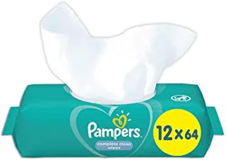 Pampers Baby Wet Wipes, Complete Clean, 12 Packs x64, 768 Wipes