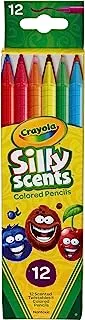 Crayola Twistables Silly Scents Colored Pencils, 12 Non-Toxic, Scented, Twist-Up Pencils Great for Adult Coloring Books or Kids 3 & Up, 12 Classic Colors in Fun Scents Like Cotton Candy & Green Apple