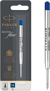 Parker Quink Long Fountain Pen Ink Refill Cartridges, Blue medium nib