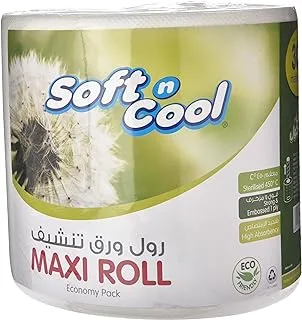 Hotpack Economy Pack Soft N Cool Kitchen Maxi Roll 1 Ply، 300 متر - عبوة من 1