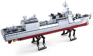 Sluban Model Bricks Series - Destroyer Ship Building Blocks 618 PCS With 4 Mini Figurese - For Age 8+ Years Old