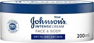 Johnson's Intense Face & Body Cream, Dry To Very Dry Skin, Intense Nourishment, 200ml