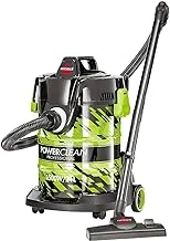 BISSELL | Powerclean (2026E) Drum Vacuum Wet and Dry, 1500W 21L, Green-2 years manufacturing warranty