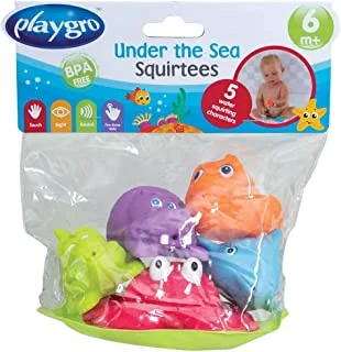 Playgro Under The Sea Squirtees Baby Infant Toy, Pack Of 5Pcs