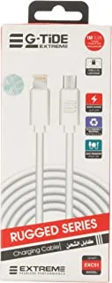G-Tide Charging Cable (Type C To Lightning) Exc51 White