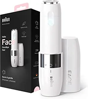 Braun Fs1000 Face Mini Hair Remover With Smart Light, White