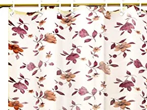 Kuber Industries Shower Curtains|Grommet Top Ac Curtain|Indoor Drapes For Bathroom, Bedroom|Curtain Liner With Eyelet Rings|Cream