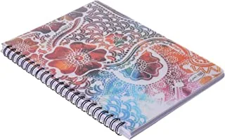 Roco English 100 Sheets Fancy Spiral Note Book, A5 Size - Multicolor