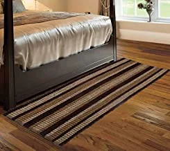 Kuber Industries Bed Side Runner/Pooja Mat, Cotton, Brown, 142x52 cm
