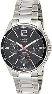Casio Men's Black Dial Stainless Steel Analog Watch - MTP-1374D-1AVDF